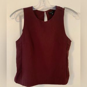 Plum blouse with open back